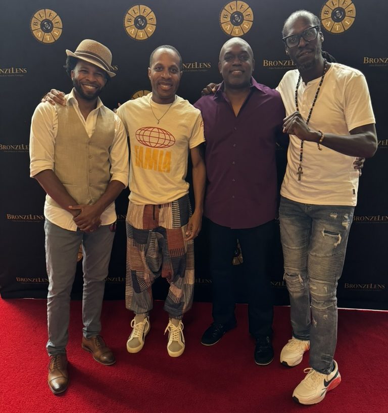 ?Enough! Director/Producer Dap Paxton, Recording Artist and Actor Eugene IV and Executive Producers Kerwin Thompson and Jason Louder at the Bronze Lens Film Festival Red Carpet.